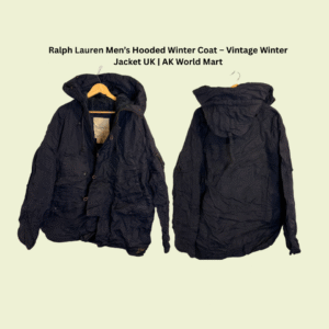 Ralph Lauren Men’s Hooded Winter Coat – Vintage Insulated Jacket