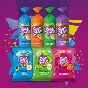 Snack a Jacks Salt & Vinegar Rice Cakes Multipack Snacks 5x19g