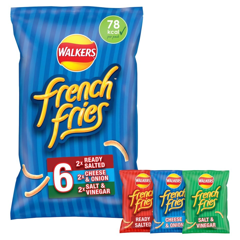 Walkers French Fries Variety Multipack Crisps 6x18g UK Snacks AK World Mart