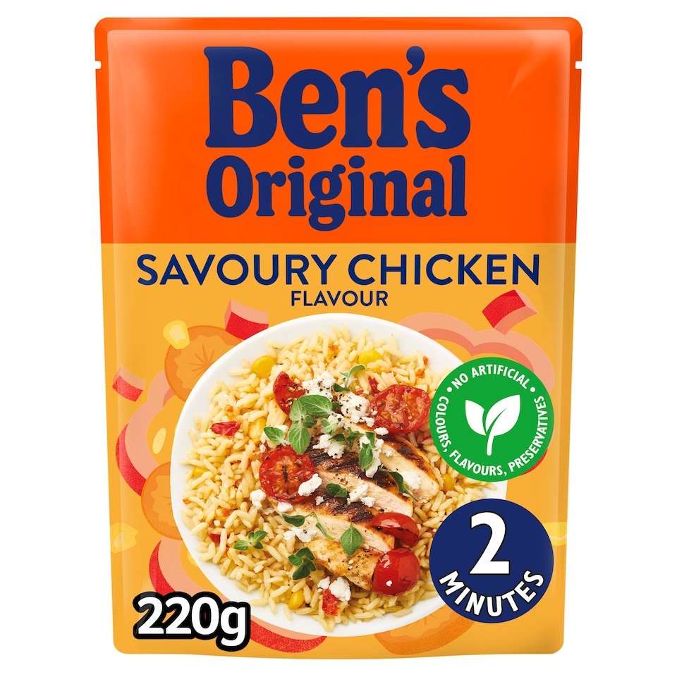 Ben’s Original Savoury Chicken Microwave Rice 220g | UK Grocery | AK World Mart