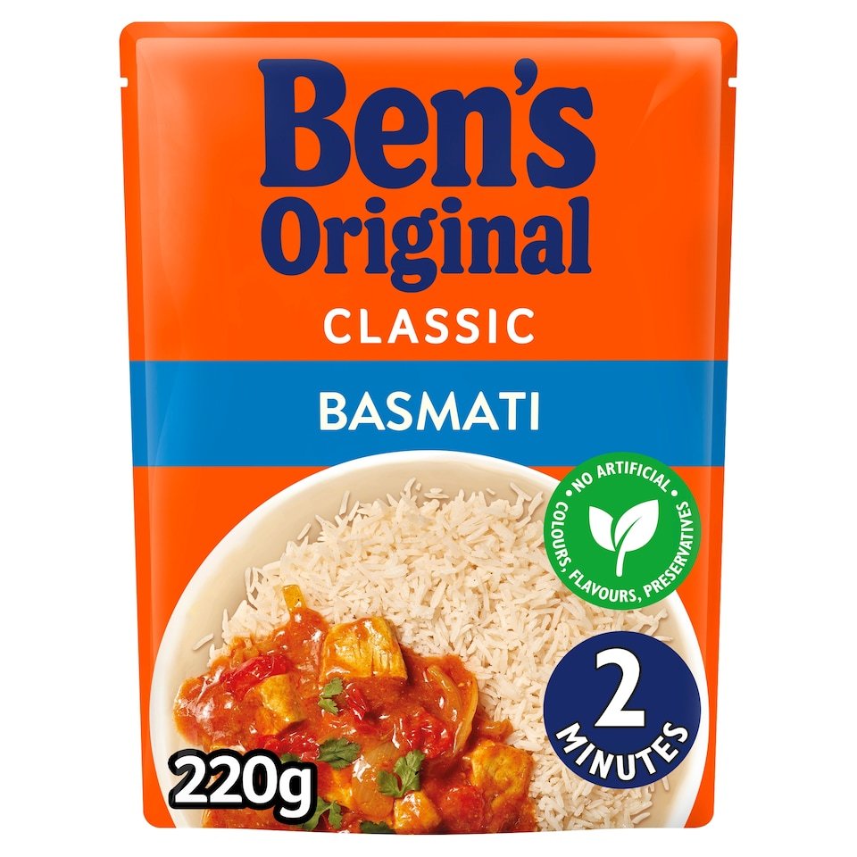Ben’s Original Basmati Microwave Rice 220g | UK Grocery | AK World Mart