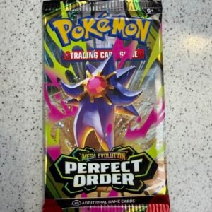 Pokémon TCG Mega Evolution Perfect Order booster pack with 10 cards. Ideal for collectors and players. Sealed pack available at AK World Mart UK