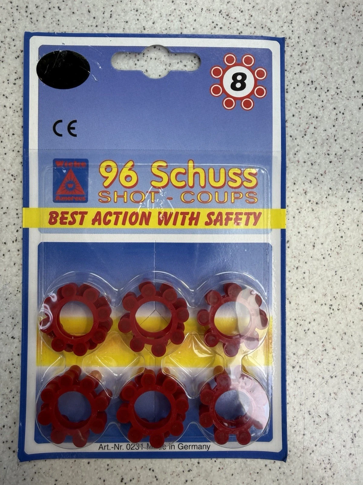 8 Shot Ring Caps 96 Shots Toy Super Cap Gun Refill Ammo Kids Party UK