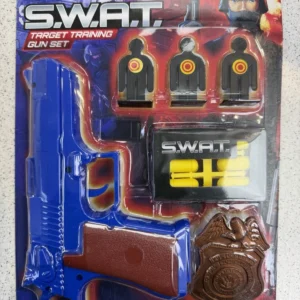 toy gun set UK, kids swat toy, soft bullet toy gun, target shooting toy, role play police toy, kids shooting game, toy gun with targets, AK World Mart toys