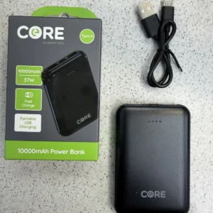 CORE Essentials 10000mAh Power Bank 37W Fast Charge Dual USB Portable Charger | AK World Mart UK
