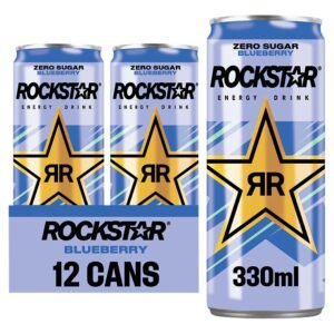 Rockstar Energy Drink Blueberry 12 x 330ml cans (price-marked £1.00 each)