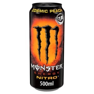 Monster Energy Drink Nitro Cosmic Peach 12 x 500ml cans (price-marked £1.85 each)