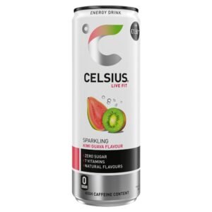 Celsius Energy Drink, Sparkling Kiwi Guava 12 x 355ml cans (price-marked £1.50 each)