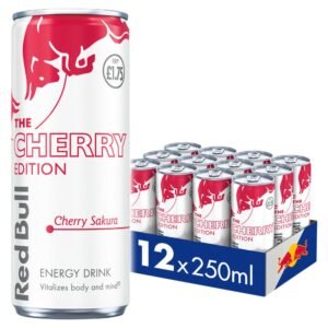Red Bull Cherry Edition Cherry Sakura Energy Drink 12 x 250ml cans (price-marked £1.75 each)