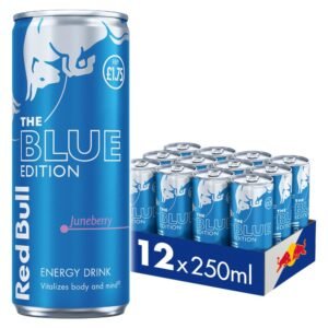Red Bull Blue Edition Juneberry Energy Drink 12 x 250ml cans (price-marked £1.75 each)