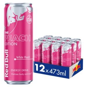 Red Bull Peach Edition White Peach Energy Drink 12 x 473ml cans (price-marked £2.80 each)