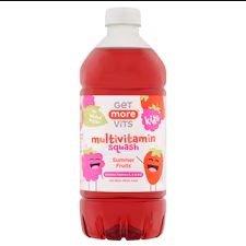Get More Vits Kids Multivitamin Squash Summer Fruits 750ml | UK Seller