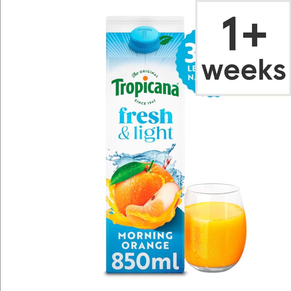 Tropicana Fresh & Light Morning Orange Juice Drink 850ml | UK Seller