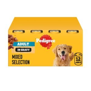 Pedigree Adult Wet Dog Food Tin Cans Mixed Selection in Gravy 12x400g | UK Seller product pack