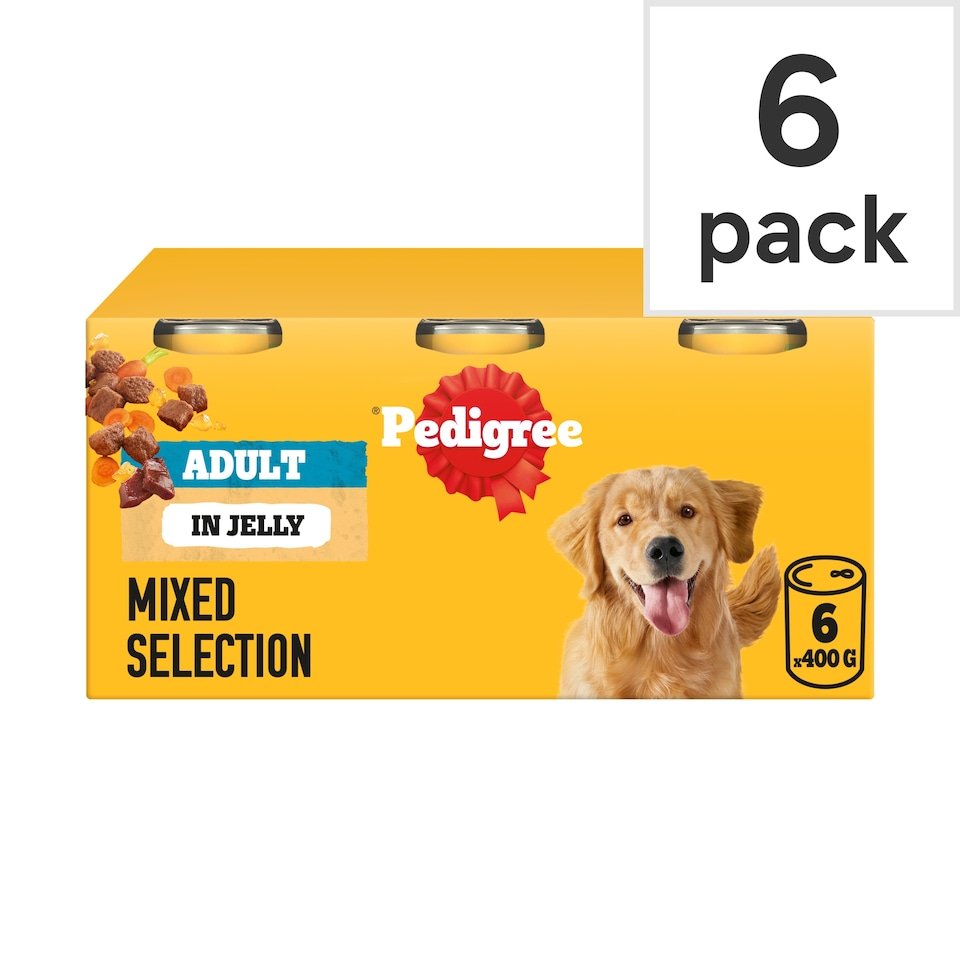 Pedigree Adult Wet Dog Food Tins Mixed in Jelly 6 x 400g | UK Seller product pack