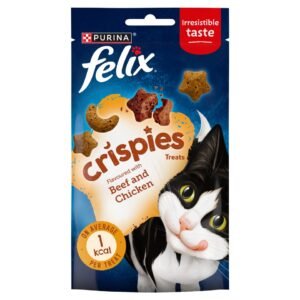 Felix Crispies Cat Treats Beef and Chicken 45G | UK Seller product pack