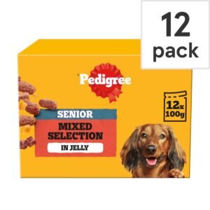 Pedigree Senior Wet Dog Food Pouches Mixed in Jelly 12x100g | UK Seller product pack