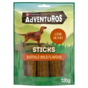 Adventuros Sticks Dog Treats Buffalo Flavour 120g | UK Seller product pack