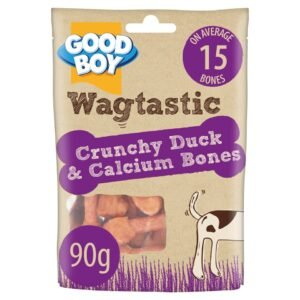 Good Boy Wagtastic Dog Treats Duck Calcium Bones 90g | UK Seller product pack