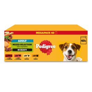 Pedigree Adult Wet Dog Food Pouches Mixed in Gravy 40x100g | UK Seller product pack