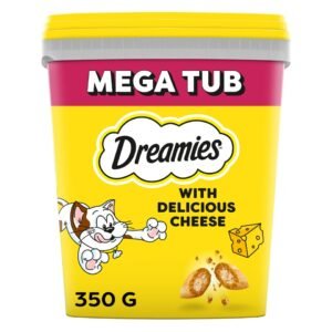 Dreamies Cat Treat Biscuits with Cheese Bulk Mega Tub 350g | UK Seller product pack