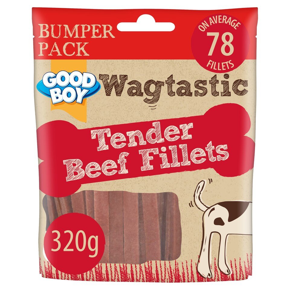 Good Boy Wagtastic Dog Treats Beef Fillets 320g | UK Seller product pack