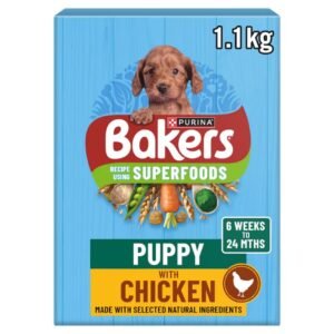 BAKERS Puppy Chicken with Vegetables Dry Dog Food 1.1kg | UK Seller product pack