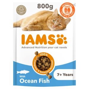 Iams Cat Food Senior With Ocean Fish 800G | UK Seller product pack