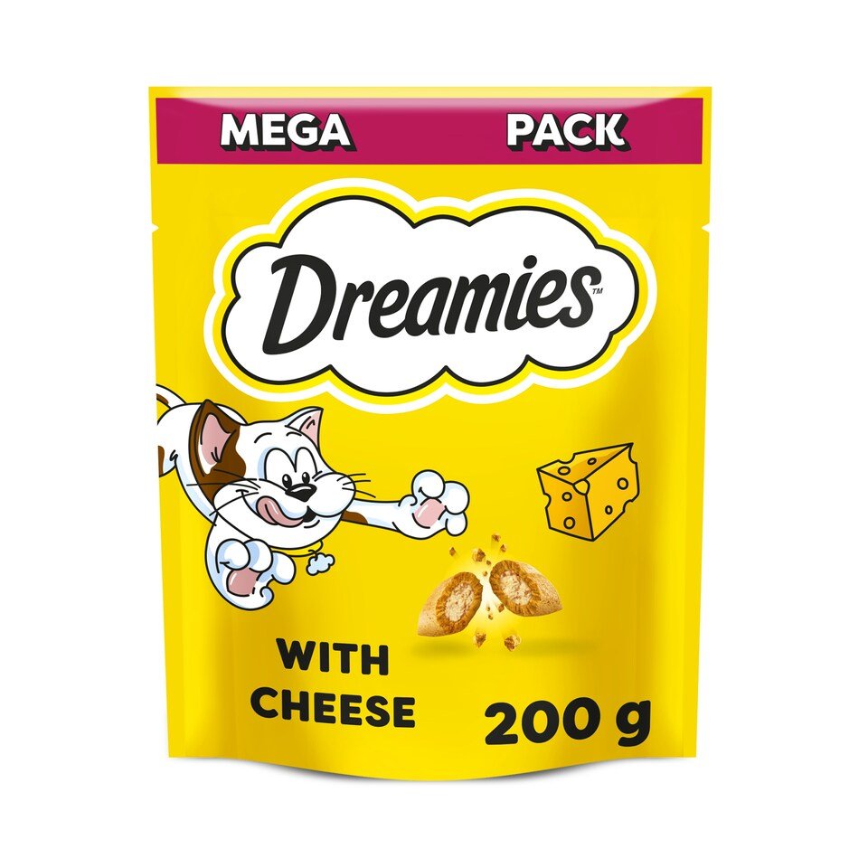 Dreamies Cat Treat Biscuits with Cheese Mega Pack 200g | UK Seller product pack