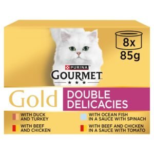 GOURMET Gold Double Delicacies Wet Cat Food 8x85g | UK Seller product pack