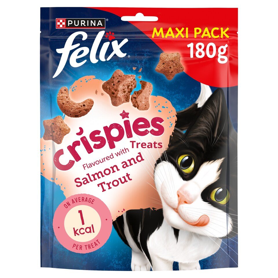 Felix Crispies Cat Treats - Salmon and Trout 180g | UK Seller product pack