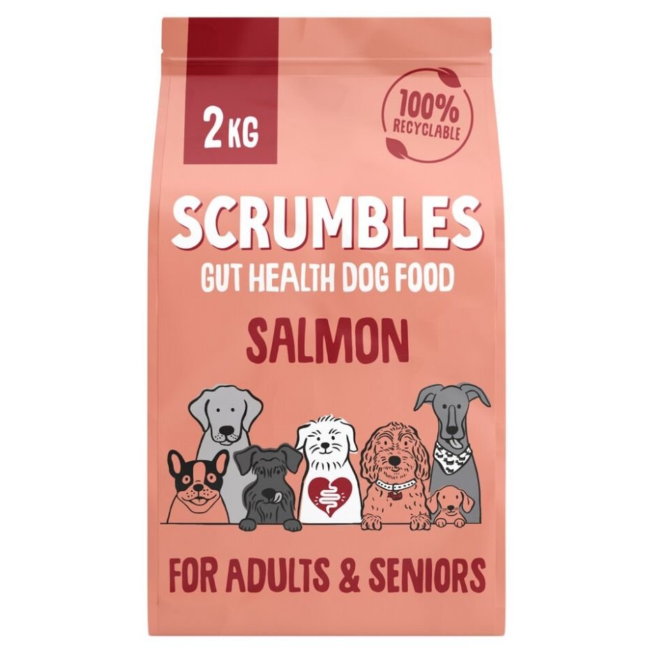 Scrumbles Salmon Dry Dog Food 2Kg | UK Seller product pack