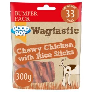 Good Boy Wagtastic Dog Treats Chicken Rice Sticks 300g | UK Seller product pack
