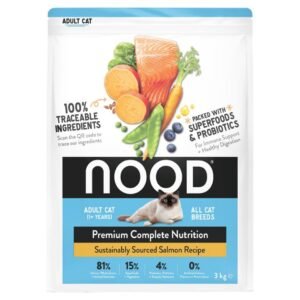 Nood Cat Food Salmon Recipe 3Kg | UK Seller product pack