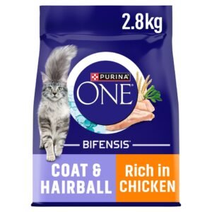 PURINA ONE Coat and Hairball Chicken Dry Cat Food 2.8kg | UK Seller product pack