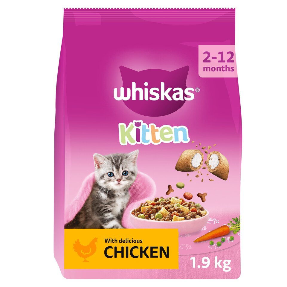 Whiskas Kitten Dry Cat Food Biscuits Chicken 1.9Kg | UK Seller product pack