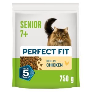 Perfect Fit Senior 7+ Dry Cat Food - Chicken 750g | UK Seller product pack
