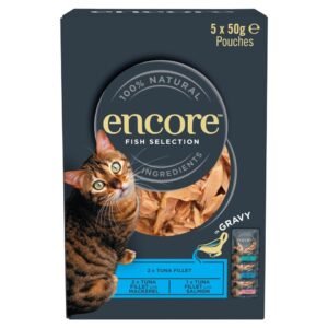 Encore Natural Wet Cat Food Fish Selection in Gravy Pouches 5 x 50g | UK Seller product pack