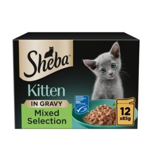 Sheba Kitten Wet Cat Food Mixed Selection in Gravy 12x85g | UK Seller product pack