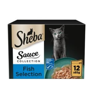 Sheba Sauce Collection Wet Cat Food Pouches Fish Selection 12x85g | UK Seller product pack