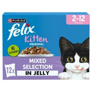 FELIX ORIGINAL Kitten Mixed Selection in Jelly Wet Cat Food 12x85g | UK Seller product pack