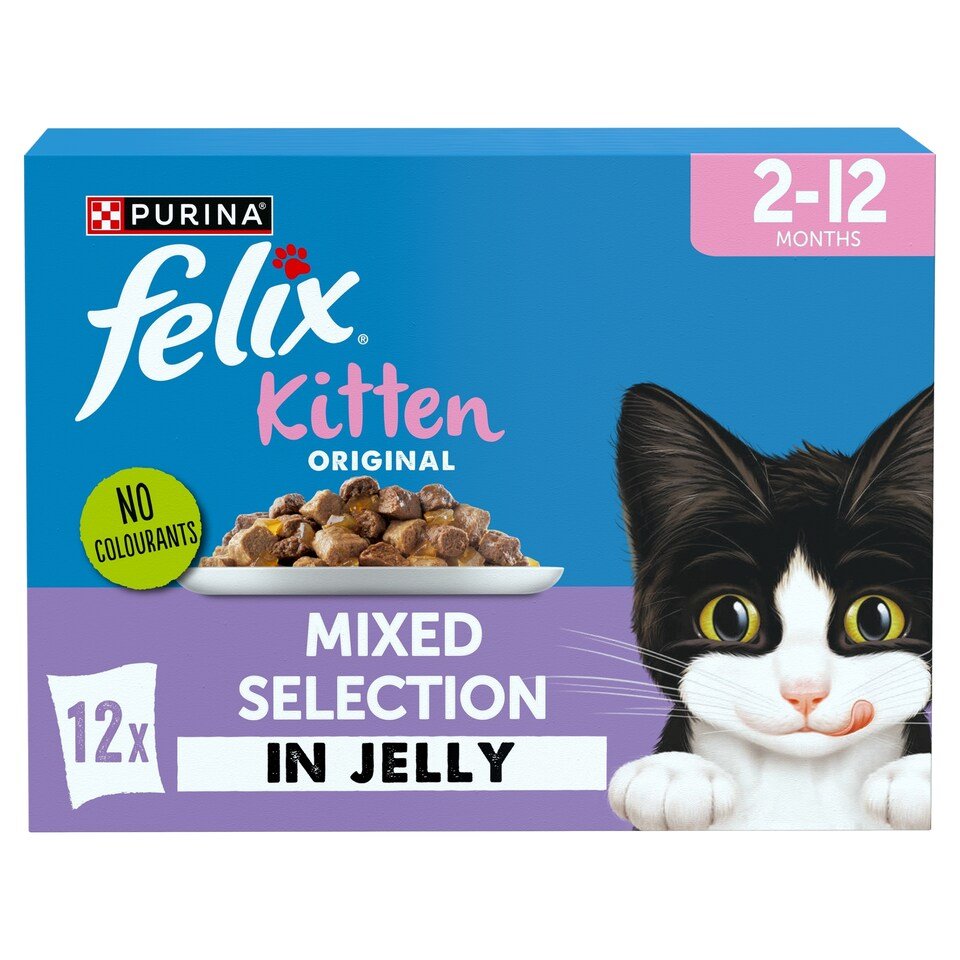 FELIX ORIGINAL Kitten Mixed Selection in Jelly Wet Cat Food 12x85g | UK Seller product pack