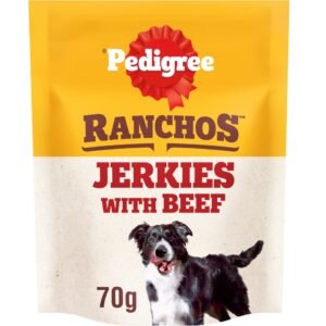 Pedigree Ranchos Jerkies Dog Food Treat with Beef 70g | UK Seller product pack