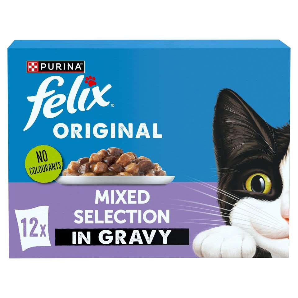 FELIX ORIGINAL Mixed Selection in Gravy Wet Cat Food 12x85g | UK Seller product pack