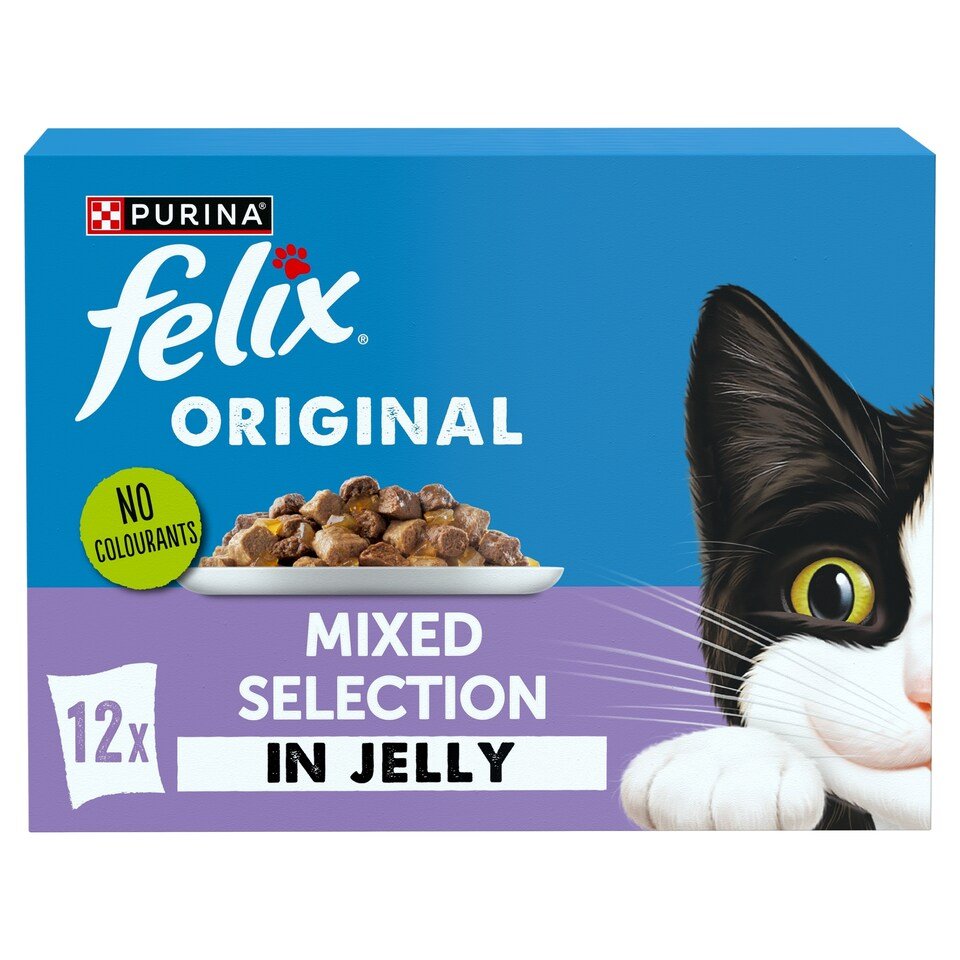 FELIX ORIGINAL Mixed Selection in Jelly Wet Cat Food 12x85g | UK Seller product pack