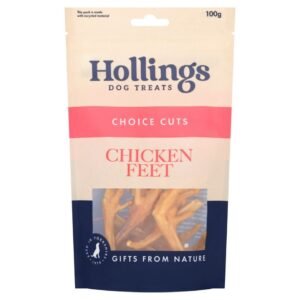 Hollings Choice Cuts Dog Treats - Chicken Feet 100g | UK Seller product pack