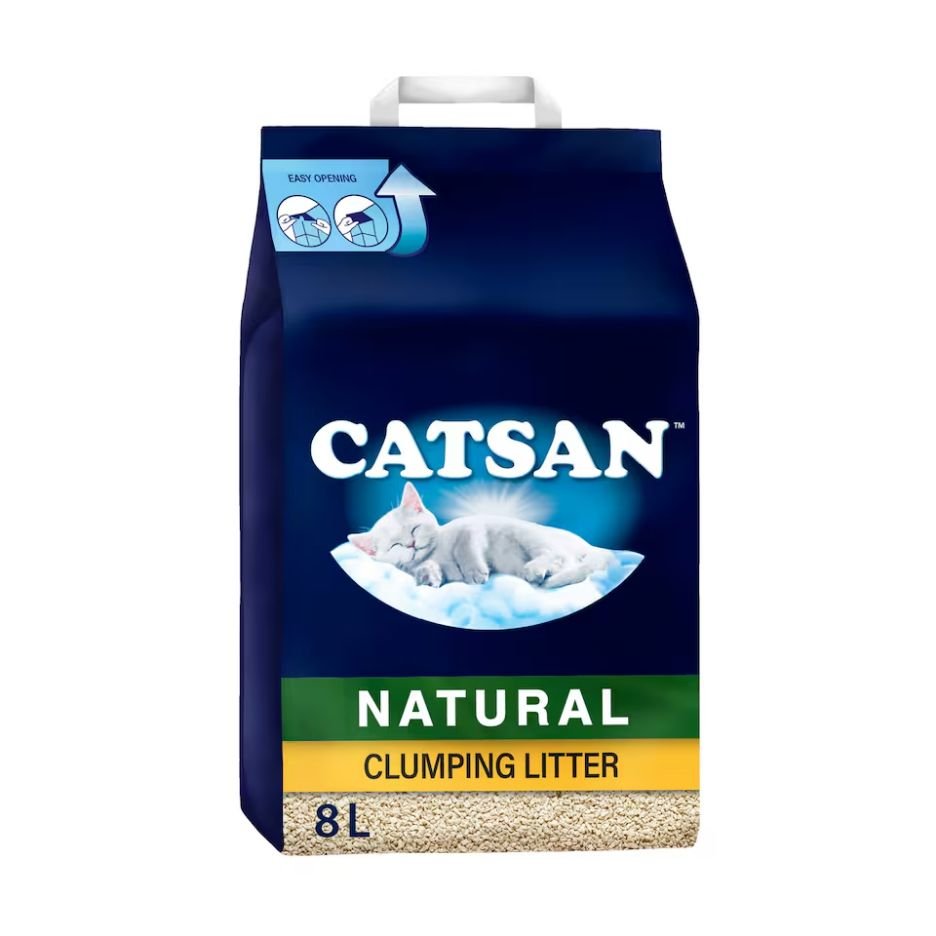 Catsan Natural Clumping Odour Control Biodegradable Cat Litter 8 Litre | UK Seller product pack