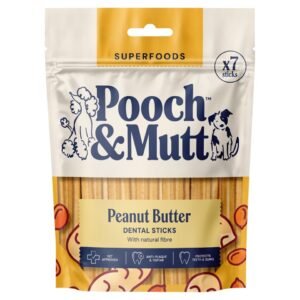 Pooch & Mutt Vegan Dental Sticks - Peanut Butter 7 Pack 251g | UK Seller product pack