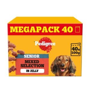 PEDIGREE Senior Wet Dog Food Mixed Selection In Jelly 40 x 100g Pouch | UK Seller product pack