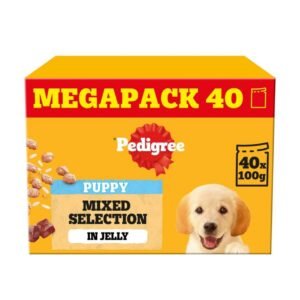PEDIGREE Junior Puppy Wet Dog Food Mixed Selection in Jelly 40x100g Pouch | UK Seller product pack